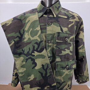 Vintage Pointer Brand Jacket Pants Mens Large Camouflage Military Workwear USA